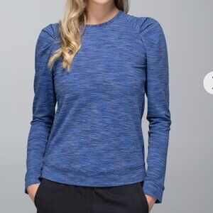 Lululemon Lab City BLACK & CREAM Heathered Longsleeve Pullover